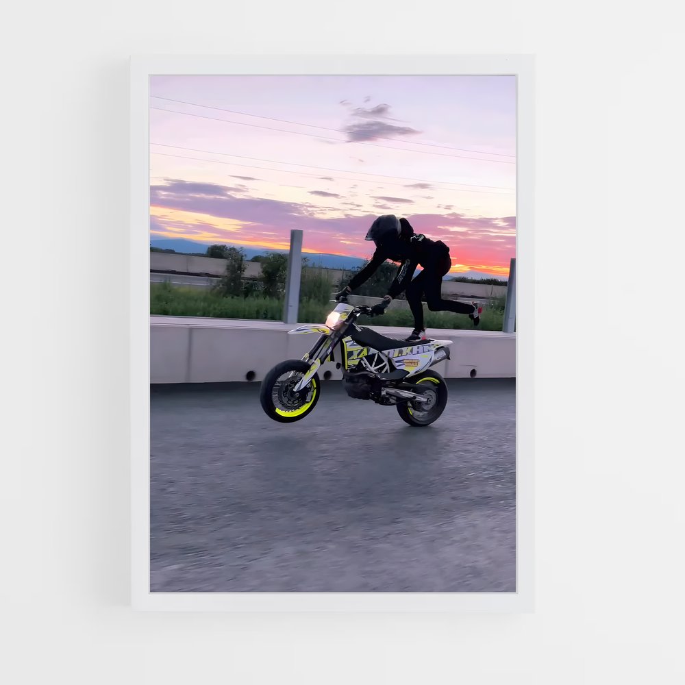 Poster moto super dynamique – affiche Husqvarna (vue 3)